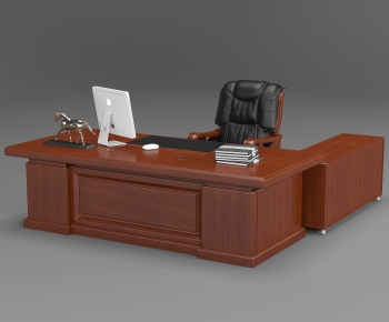 New Chinese Style Manager's Desk-ID:606955827