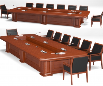新中式会议桌椅组合-ID:205094726
