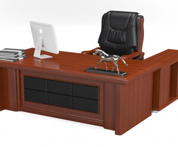 New Chinese Style Manager's Desk-ID:683352399