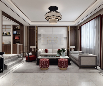 Chinese Style A Living Room-ID:721582183