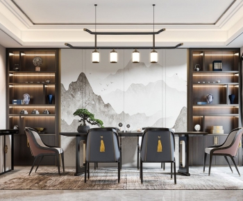 New Chinese Style Dining Room-ID:744622295