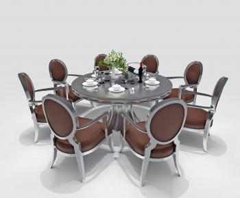 Simple European Style Dining Table And Chairs-ID:558259711