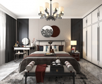 New Chinese Style Bedroom-ID:117923944