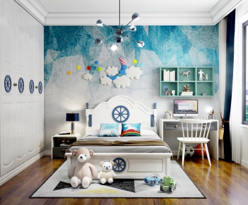 Mediterranean Style Children's Room-ID:252610999