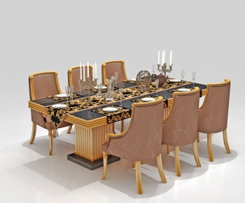 Simple European Style Dining Table And Chairs-ID:530301515