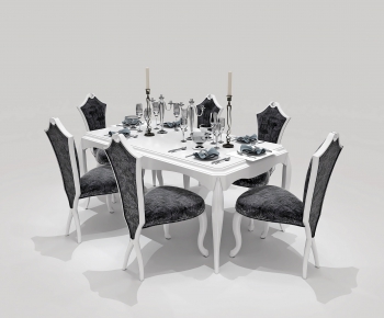 American Style Dining Table And Chairs-ID:546956263