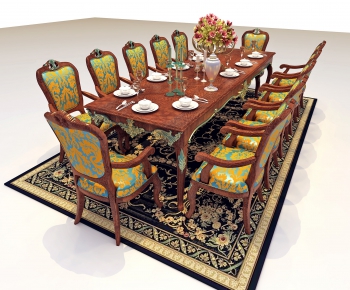 Simple European Style Dining Table And Chairs-ID:501908328