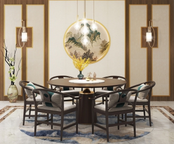 New Chinese Style Dining Table And Chairs-ID:382742629
