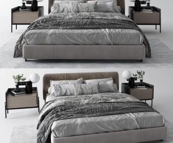 Modern Double Bed-ID:350473244
