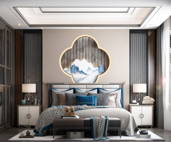 New Chinese Style Bedroom-ID:594397758