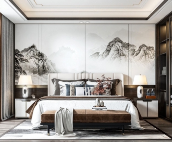 New Chinese Style Bedroom-ID:850974568