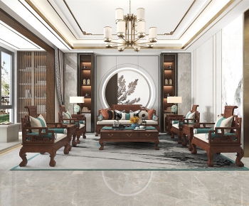 Chinese Style A Living Room-ID:528606535