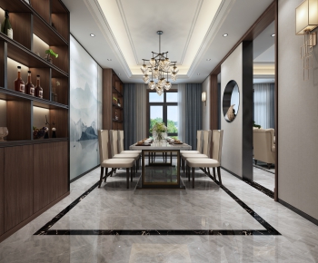New Chinese Style Dining Room-ID:855071822