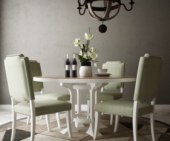 American Style Dining Table And Chairs-ID:147940394