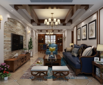 American Style A Living Room-ID:214915165