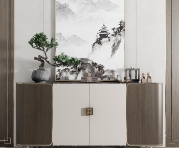 New Chinese Style Side Cabinet/Entrance Cabinet-ID:107049159
