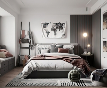 Nordic Style Bedroom-ID:613059792