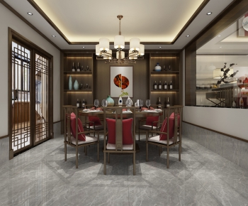 New Chinese Style Dining Room-ID:284765332