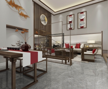 New Chinese Style A Living Room-ID:292285518