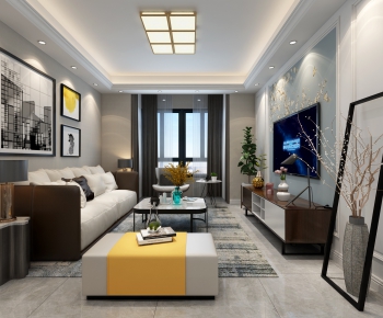 Modern A Living Room-ID:801384141