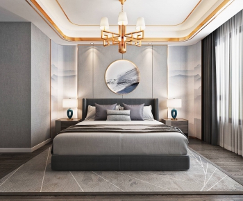 New Chinese Style Bedroom-ID:165886681