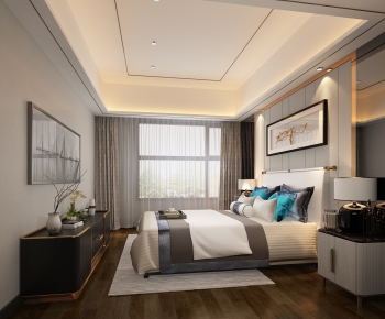 New Chinese Style Bedroom-ID:602032299