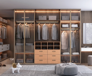 Modern Clothes Storage Area-ID:390490193