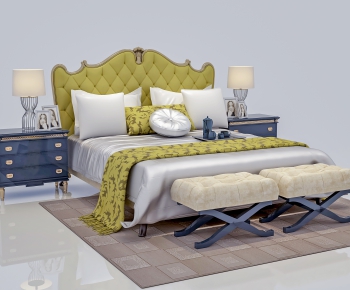 European Style Double Bed-ID:245926439