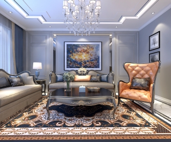 New Classical Style A Living Room-ID:281719491