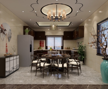 New Chinese Style Dining Room-ID:787029141