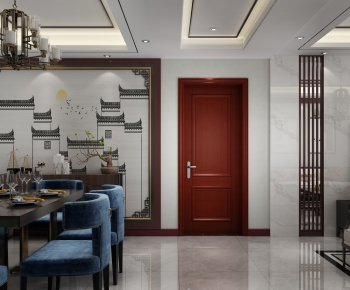 New Chinese Style Dining Room-ID:457959215