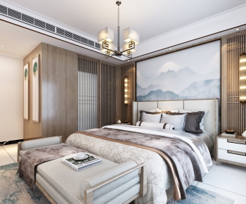 New Chinese Style Bedroom-ID:765261275