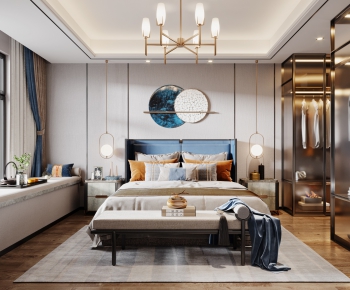 New Chinese Style Bedroom-ID:421801964