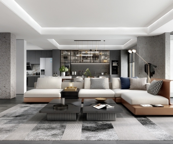 Modern A Living Room-ID:602264437