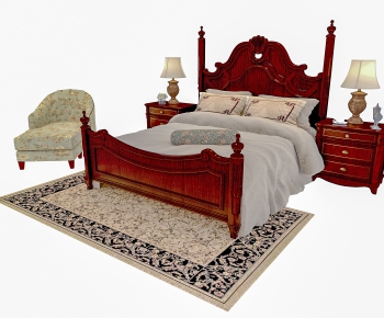 American Style Double Bed-ID:924408674
