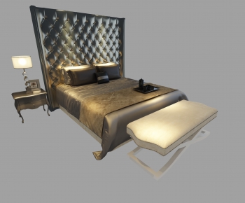 European Style Double Bed-ID:873239132