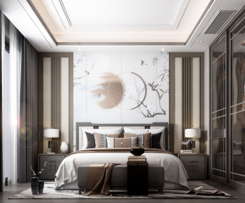 New Chinese Style Bedroom-ID:318622626