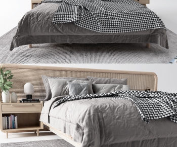 Nordic Style Double Bed-ID:326909921