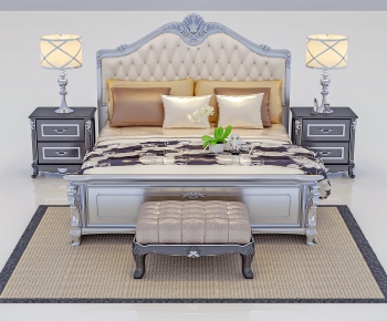 European Style Double Bed-ID:984908865
