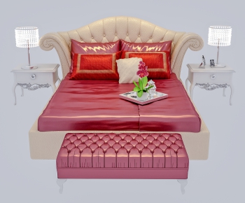 European Style Double Bed-ID:981335646