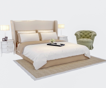 Modern Double Bed-ID:977735649