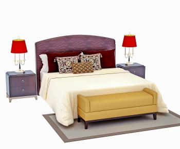 Simple European Style Double Bed-ID:965628854