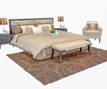 Modern Double Bed-ID:951239633