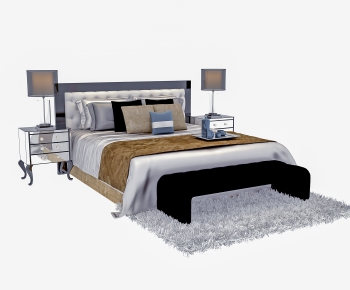 Modern Double Bed-ID:595699792