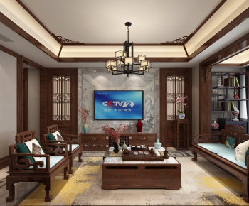 Chinese Style A Living Room-ID:533725147