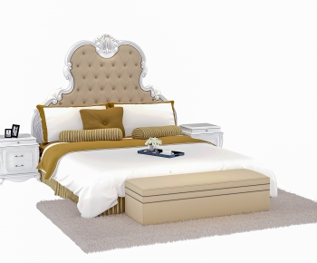 European Style Double Bed-ID:837361581