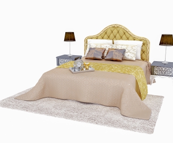 European Style Double Bed-ID:988439754