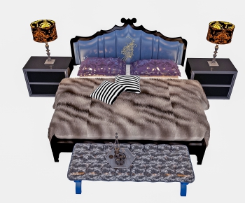 European Style Double Bed-ID:843478653