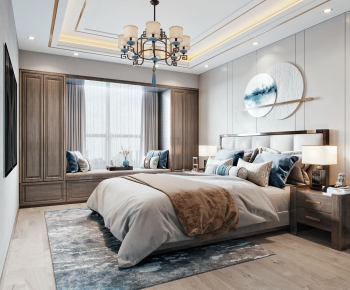 New Chinese Style Bedroom-ID:998015925