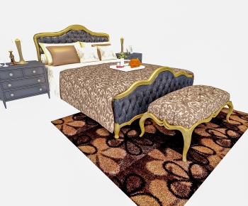 European Style Double Bed-ID:882534267